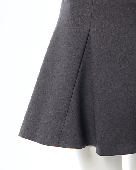 INGNI(イング) ハイウエストフレアミニスカパン グレー