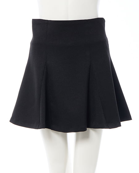 INGNI（イング） ハイウエストフレアミニスカパン ｸﾛ