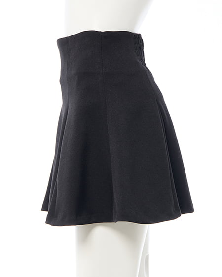 INGNI（イング） ハイウエストフレアミニスカパン ｸﾛ