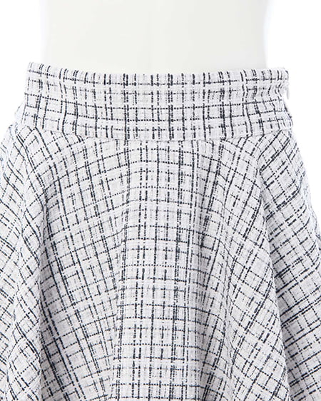 INGNI（イング） バックリボンツイードフレアスカパン ｵﾌ/ﾂｲｰﾄﾞ