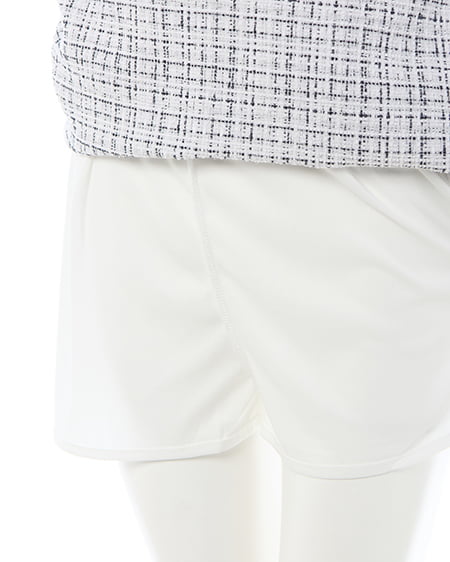 INGNI（イング） バックリボンツイードフレアスカパン ｵﾌ/ﾂｲｰﾄﾞ