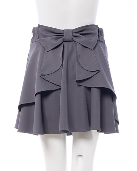 INGNI（イング） バックリボンフレアスカパン ｸﾞﾚｰ