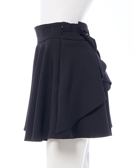 INGNI（イング） バックリボンフレアスカパン ｸﾛ