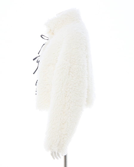 INGNI（イング） リボン付スタンドボアブルゾン ｱｲﾎﾞﾘｰ