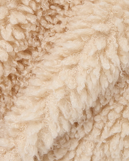 INGNI(イング) リボン付スタンドボアブルゾン ベージュ