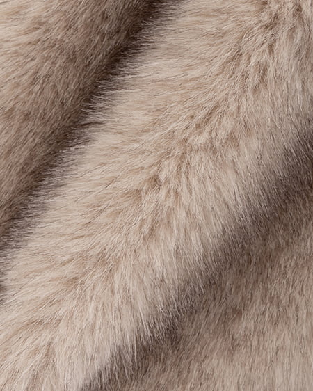 INGNI（イング） ステンカラーエコファーミドル丈コート ﾍﾞｰｼﾞｭ/ﾐｯｸｽ