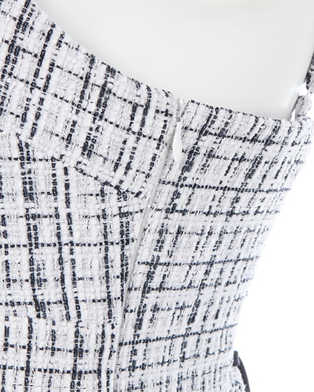 INGNI（イング） バックレースアップツイードミニキャミワンピース ｵﾌｸﾛ/ﾂｲｰﾄﾞ