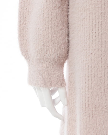 INGNI（イング） フェザーデコルテオープンニットワンピース ﾋﾟﾝｸ