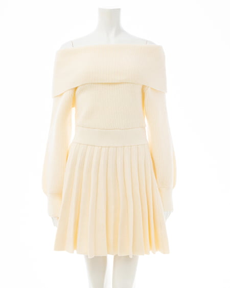 INGNI（イング） オフショルニットワンピース ｱｲﾎﾞﾘｰ