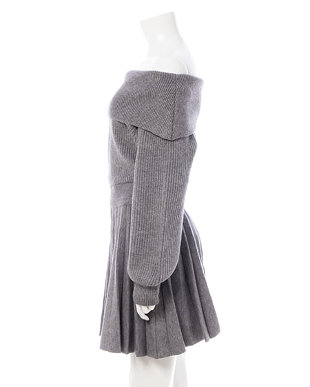 INGNI（イング） オフショルニットワンピース ｸﾞﾚｰ