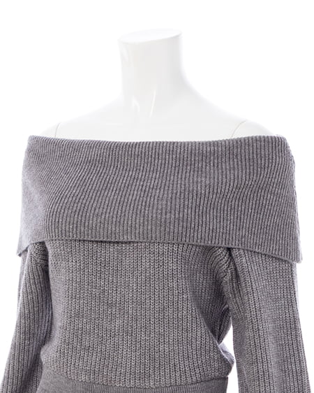 INGNI（イング） オフショルニットワンピース ｸﾞﾚｰ