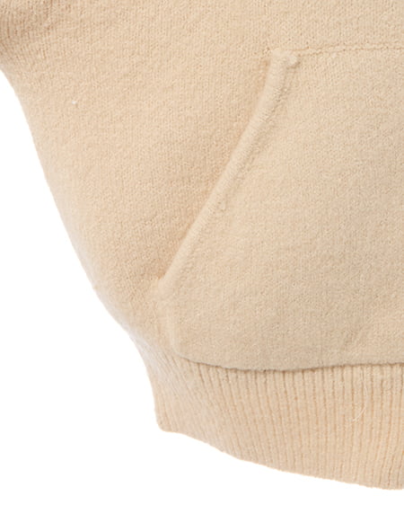 INGNI（イング） エコファー付ニットパーカー ﾍﾞｰｼﾞｭ