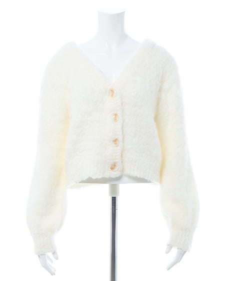 INGNI(イング) 2Wayシャギーニットカーディガン アイボリー