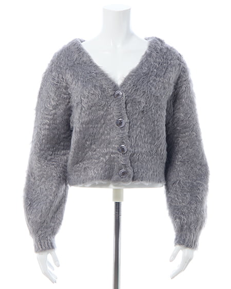 INGNI(イング) 2Wayシャギーニットカーディガン チャコールグレー