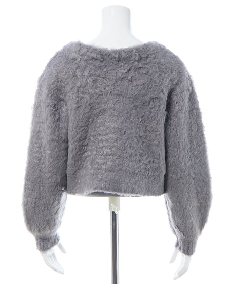 INGNI(イング) 2Wayシャギーニットカーディガン チャコールグレー