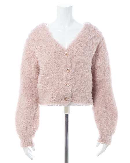 INGNI(イング) 2Wayシャギーニットカーディガン ピンク