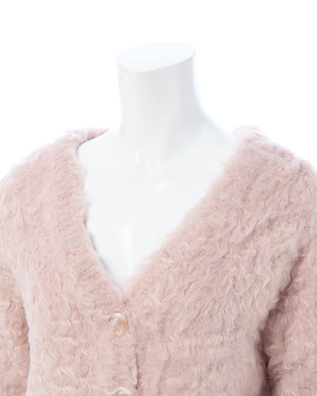 INGNI(イング) 2Wayシャギーニットカーディガン ピンク