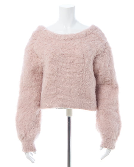 INGNI(イング) 2Wayシャギーニットカーディガン ピンク