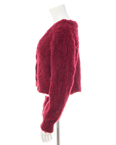 INGNI(イング) 2Wayシャギーニットカーディガン ボルドー