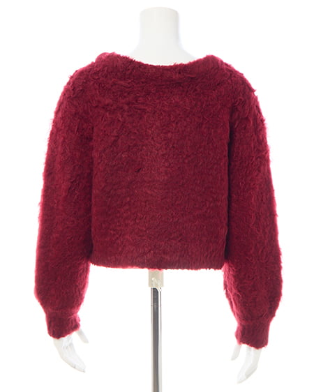 INGNI(イング) 2Wayシャギーニットカーディガン ボルドー