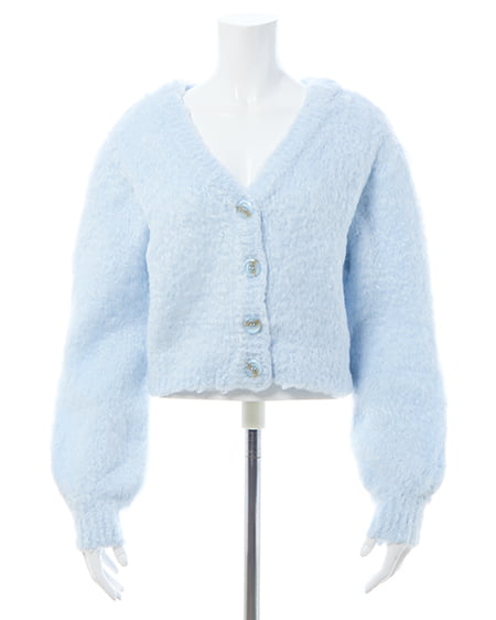 INGNI(イング) 2Wayシャギーニットカーディガン サックス