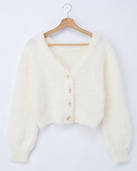 2Wayシャギーニットカーディガン