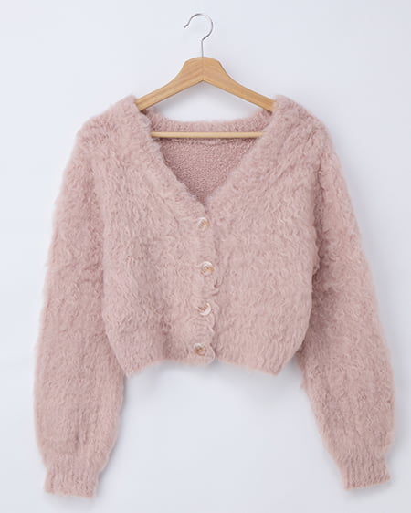 2Wayシャギーニットカーディガン