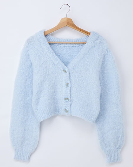 2Wayシャギーニットカーディガン