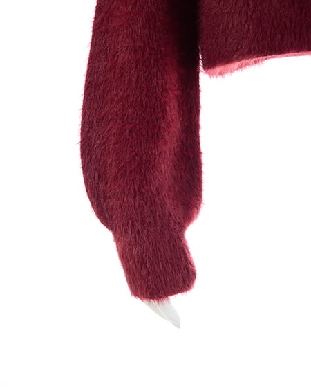 INGNI（イング） ベロアリボンフェザーニットカーディガン ﾎﾞﾙﾄﾞｰ