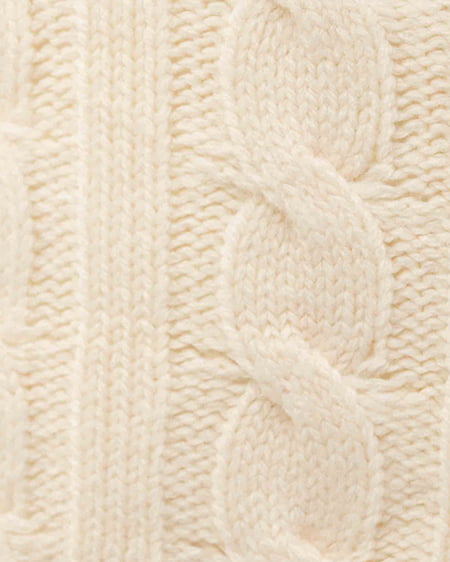 INGNI（イング） ポンポン付フェイクファーケーブルニットパーカー ｱｲﾎﾞﾘｰ/A