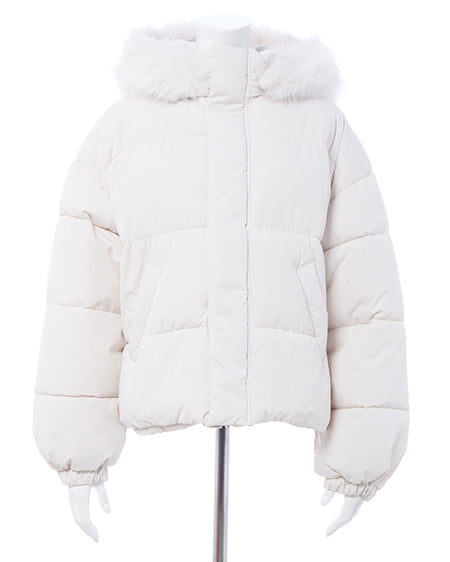 INGNI(イング) エコファー取り外し中綿ジャケット オフホワイト