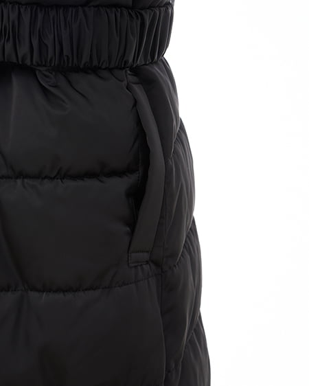 INGNI（イング） ファーフード付ウエストベルトエコダウンコート ｸﾛ