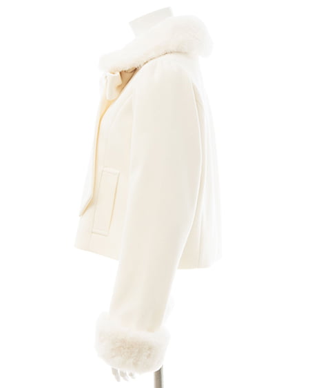 INGNI（イング） マルチWayビッグリボンショート丈コート ｵﾌﾎﾜｲﾄ