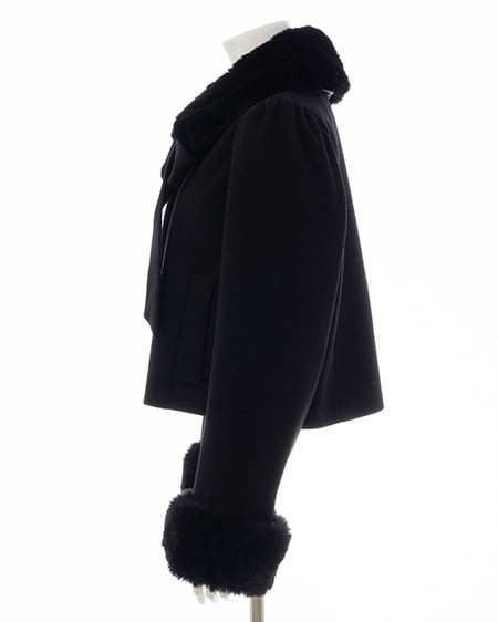 INGNI（イング） マルチWayビッグリボンショート丈コート ｸﾛ