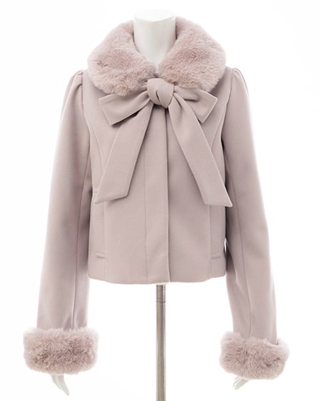 INGNI（イング） マルチWayビッグリボンショート丈コート ﾋﾟﾝｸ