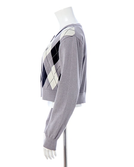 INGNI（イング） アーガイルニットカーディガン＋キャミセット ｸﾞﾚｰ