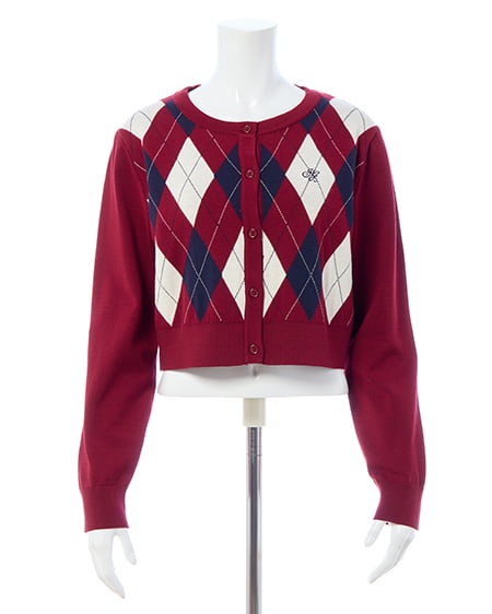 INGNI（イング） アーガイルニットカーディガン＋キャミセット ﾎﾞﾙﾄﾞｰ