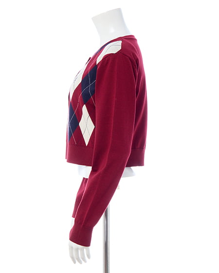 INGNI（イング） アーガイルニットカーディガン＋キャミセット ﾎﾞﾙﾄﾞｰ