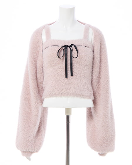 INGNI（イング） フェザーボレロニット＋ベアキャミセット ﾋﾟﾝｸ