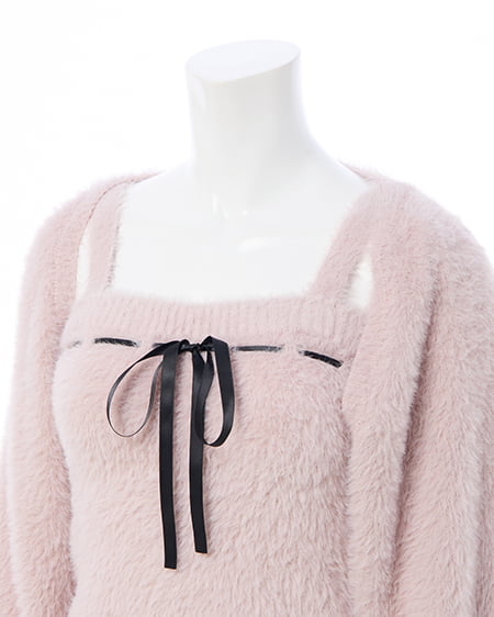 INGNI（イング） フェザーボレロニット＋ベアキャミセット ﾋﾟﾝｸ