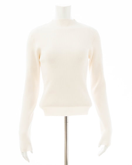 INGNI（イング） ボトルネック袖金ボタンニット ｵﾌﾎﾜｲﾄ