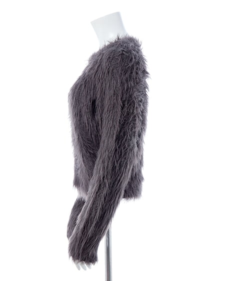 INGNI(イング) シャギーショート丈ニット チャコールグレー