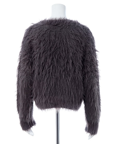 INGNI(イング) シャギーショート丈ニット チャコールグレー