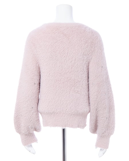 INGNI（イング） ビジュー付フェザーニット ﾋﾟﾝｸ