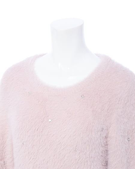 INGNI（イング） ビジュー付フェザーニット ﾋﾟﾝｸ