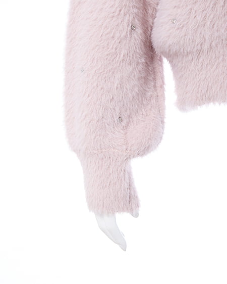 INGNI（イング） ビジュー付フェザーニット ﾋﾟﾝｸ