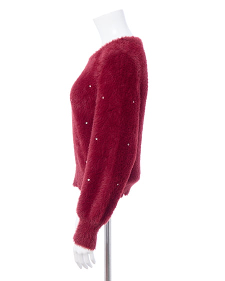 INGNI（イング） ビジュー付フェザーニット ﾎﾞﾙﾄﾞｰ