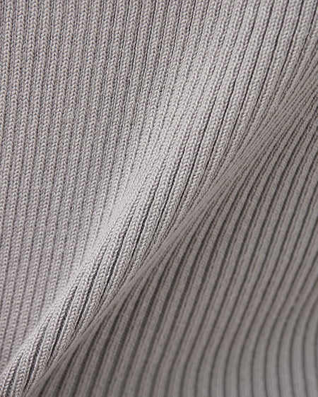 INGNI（イング） オフショルリボンビジューパーツリブニット ｸﾞﾚｰ