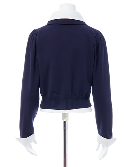 INGNI(イング) アーガイルシャツドッキングレイヤードニット コン