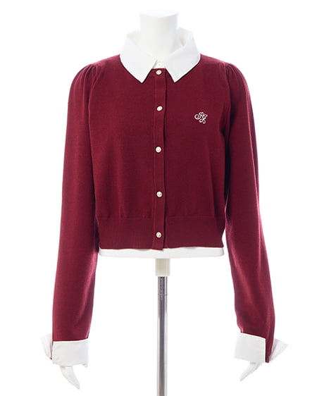 INGNI（イング） シャツレイヤード風長袖ニット ﾎﾞﾙﾄﾞｰ/ｵﾌﾎﾜｲﾄ